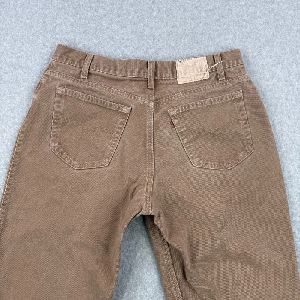 Vintage‎ Levis 545 Jeans Mens 36x27 Brown Loose Fit Faded 90s Denim Made in USA
